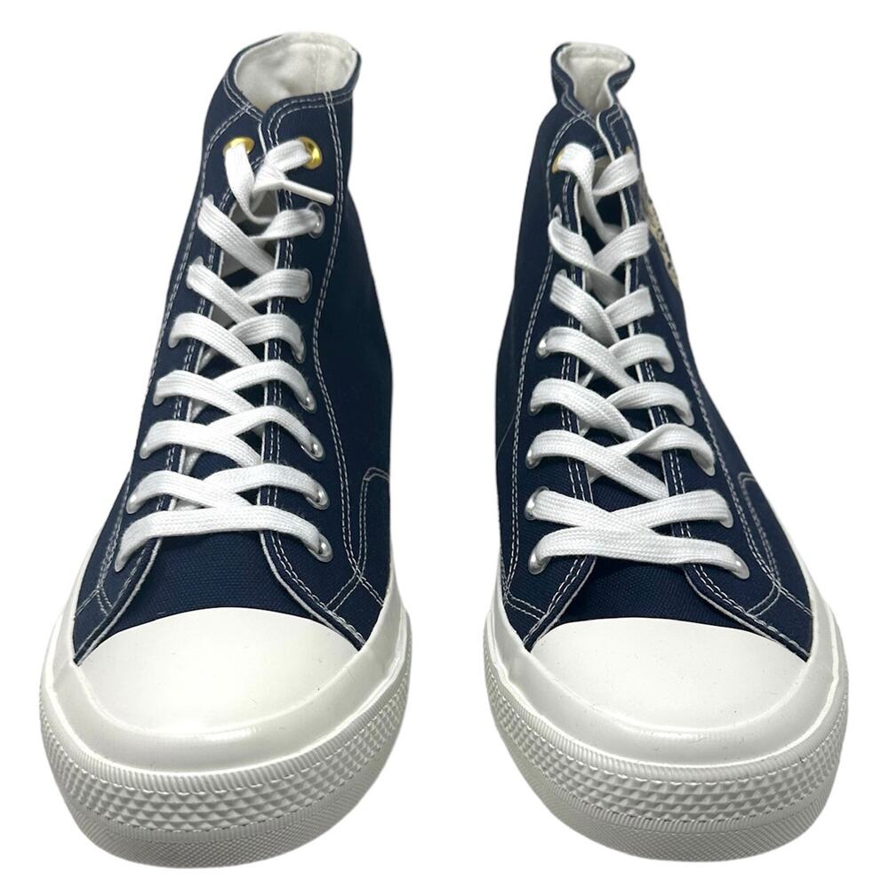 Darc Sport High Top Shoes W1-DIOS Wolves Forever NFGU Sneakers in Navy/Tan - Picture 4 of 8